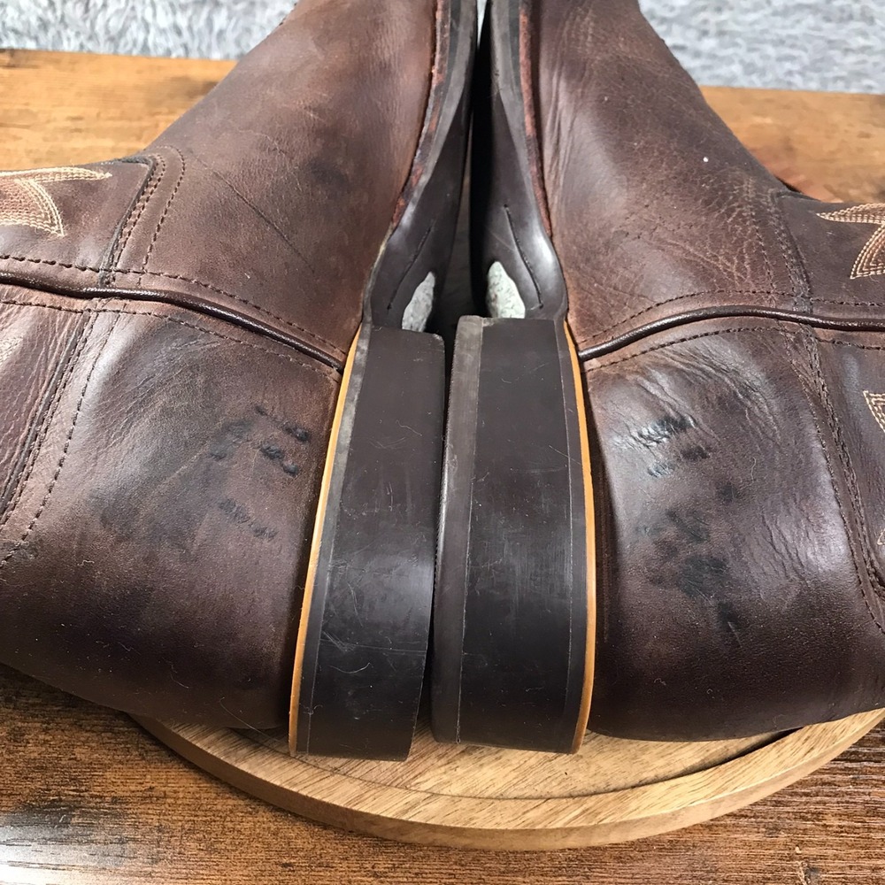 Twisted X Western Boots Mens 10.5D Dark Brown Leather Cowboy Rodeo *FLAW* - Picture 13 of 16